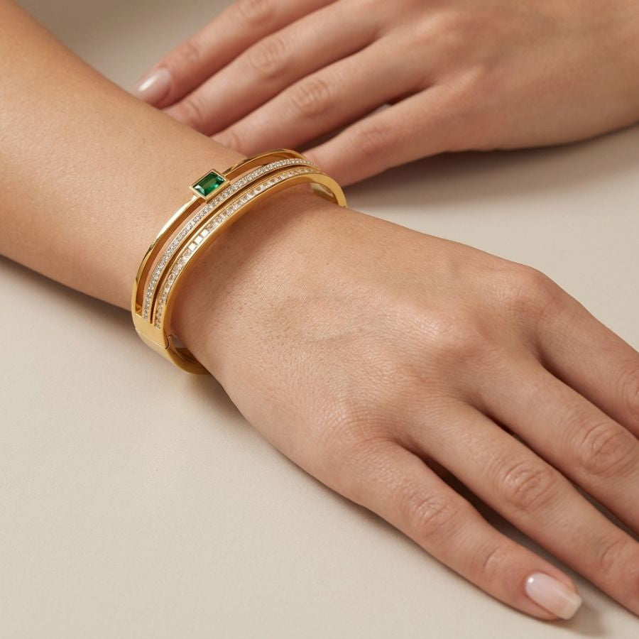 Emerald Stone Bangle