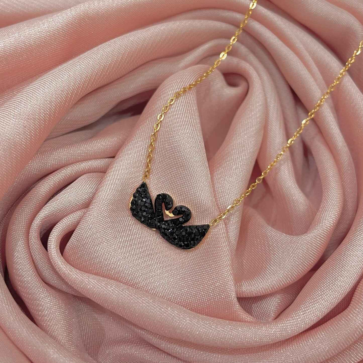 Elegant Double Swan Necklace