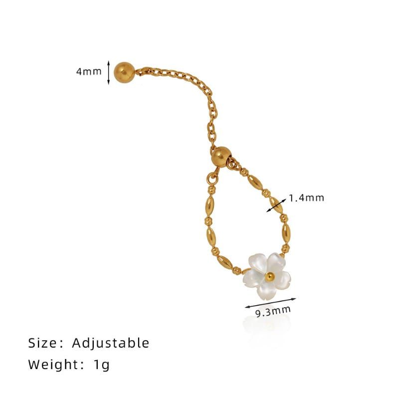 Blossom Flower Chain Ring - Adjustable