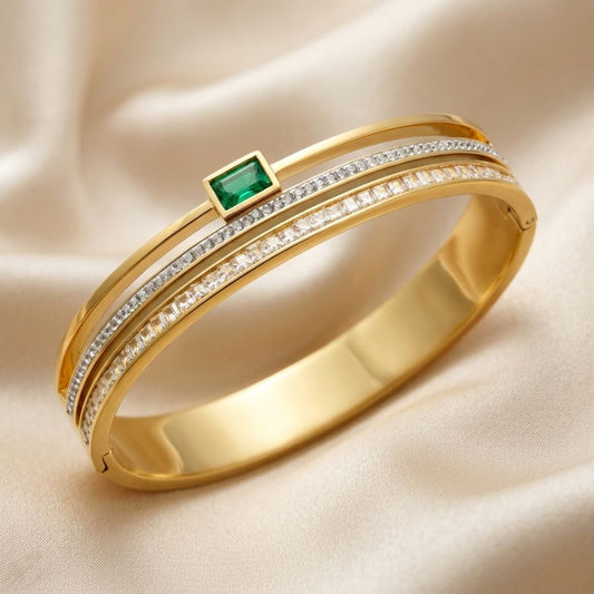 Emerald Stone Bangle