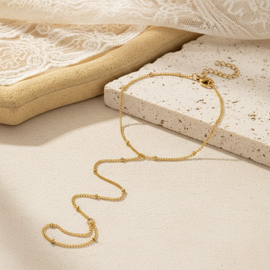 Golden Beaded Handchain
