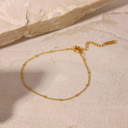 Dainty Bead Chain Anklet