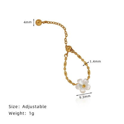 Blossom Flower Chain Ring - Adjustable