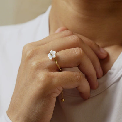Blossom Flower Chain Ring - Adjustable