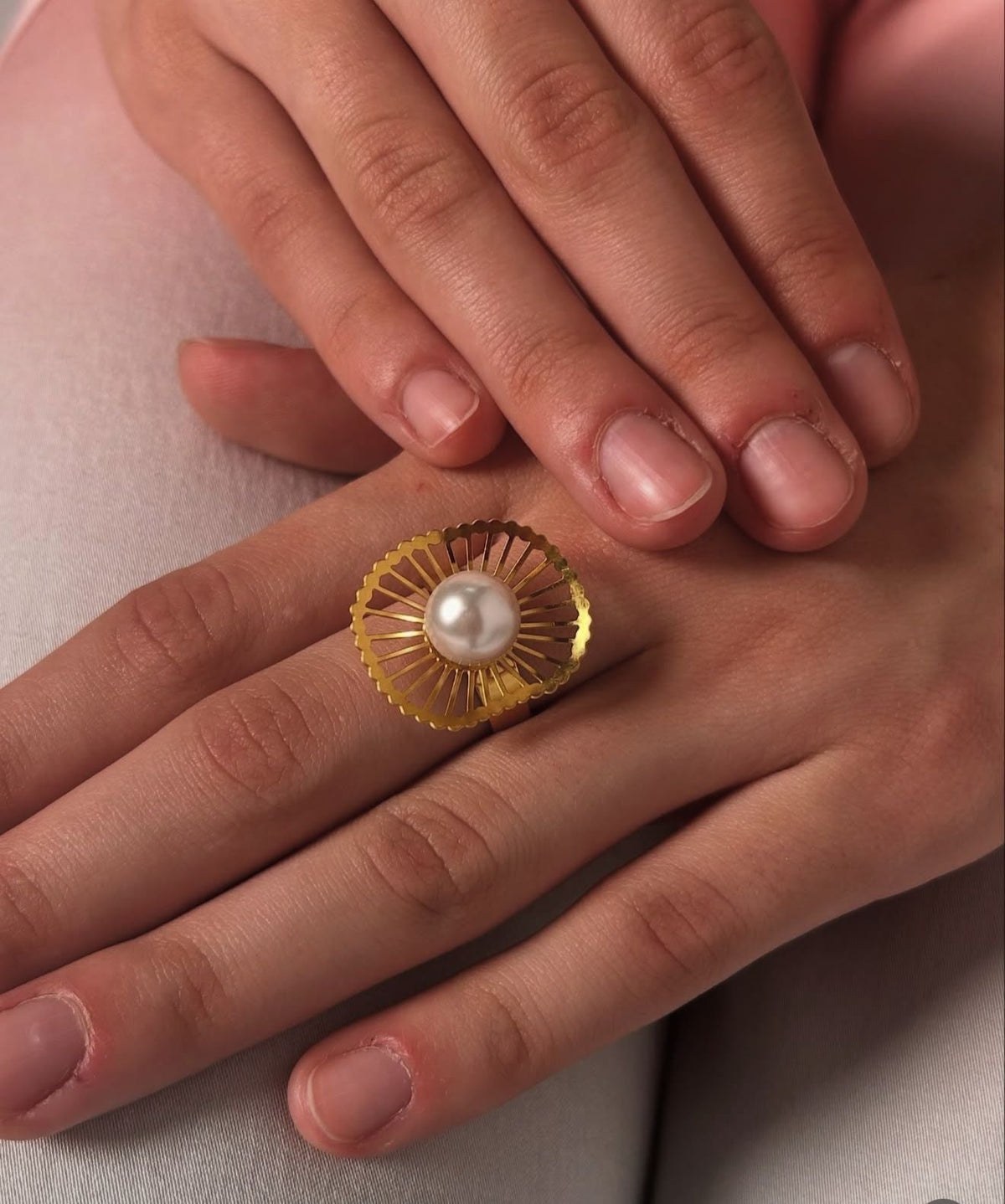 Sunflare Pearl Ring