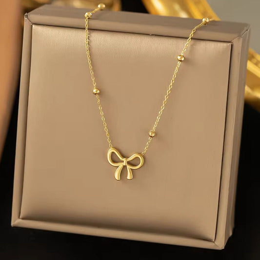 Golden Bow Necklace