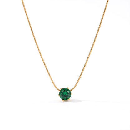 Green Single Stone Set