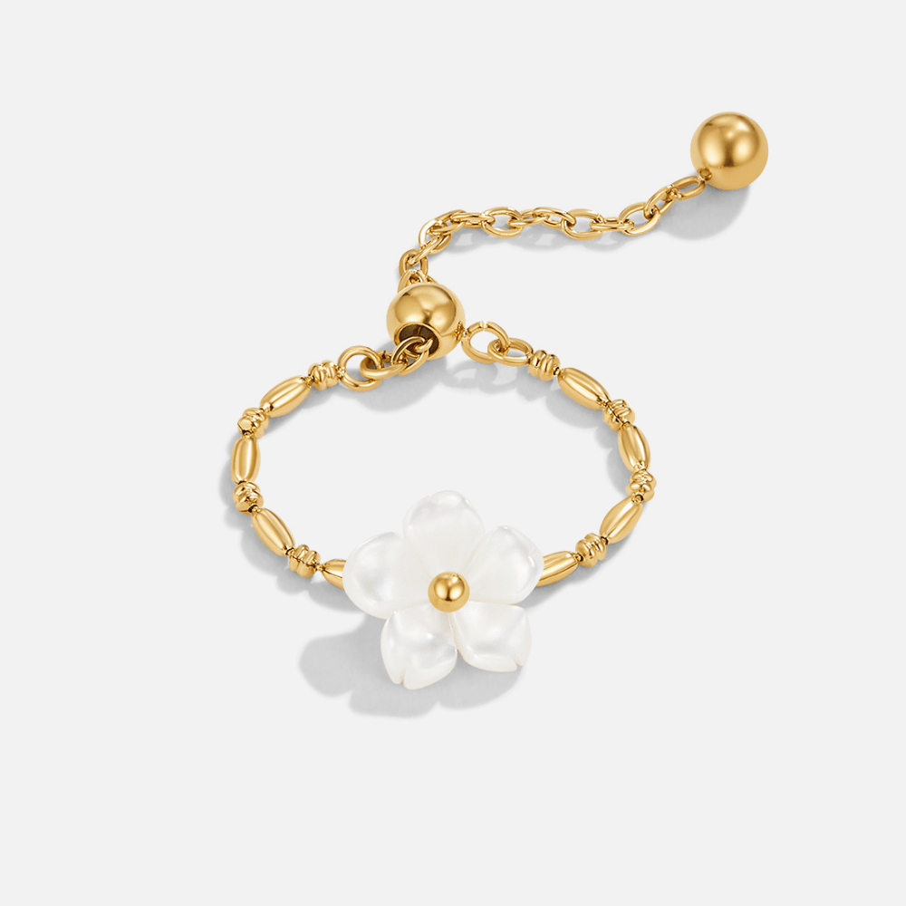 Blossom Flower Chain Ring - Adjustable